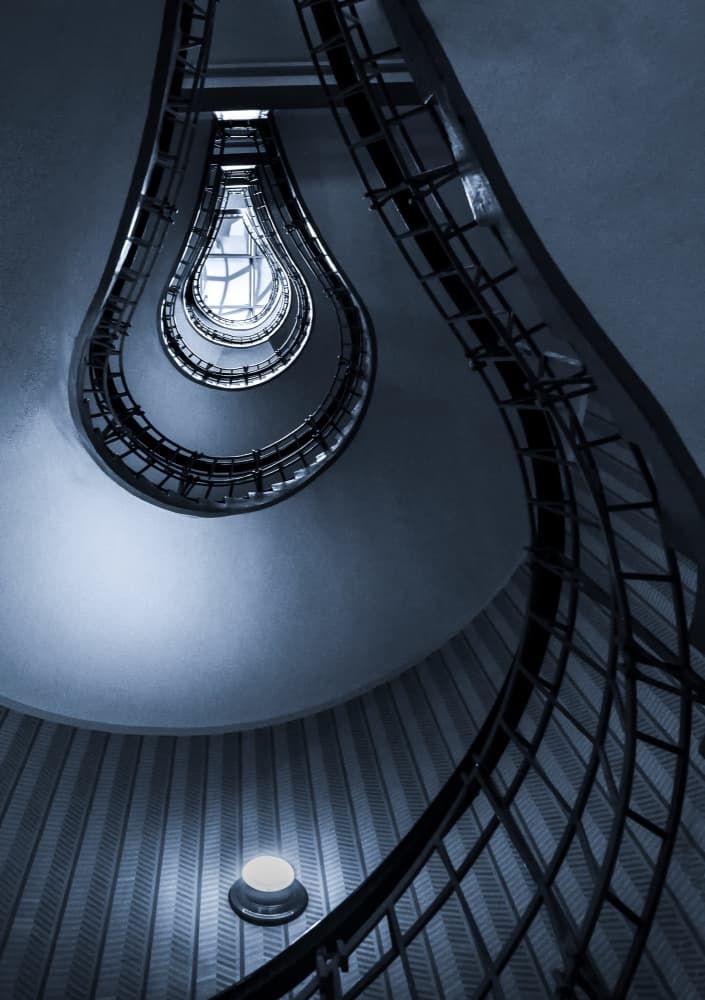 Elegant Spiral Ascent by Rana Jabeen — canvas wall art