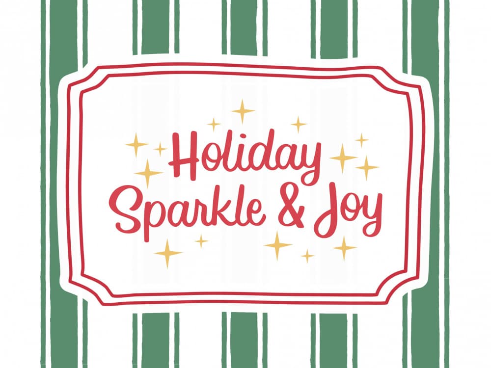 Holiday Sparkle Joy by Jolly and Dash — canvas wall art