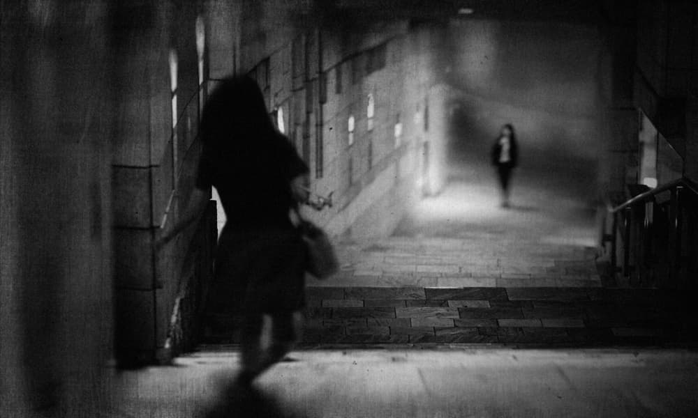Solitary Tunnel Walk by Teruhiko Tsuchida — canvas wall art