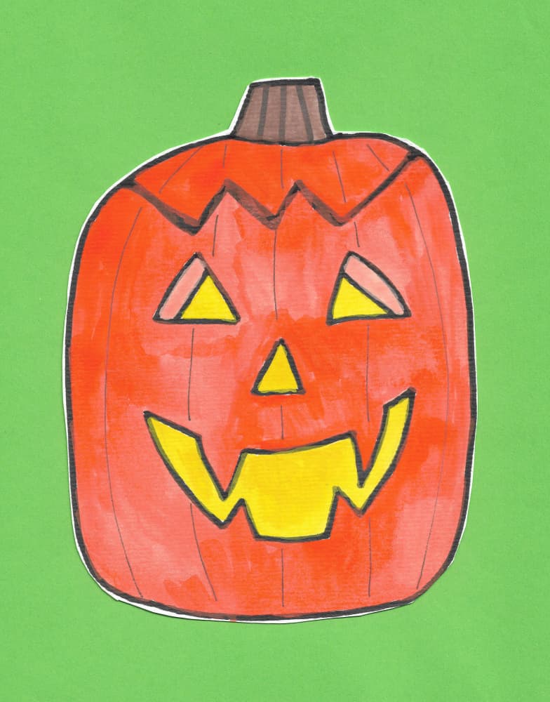Happy Halloween Pumpkin by Lerin Freyou — canvas wall art
