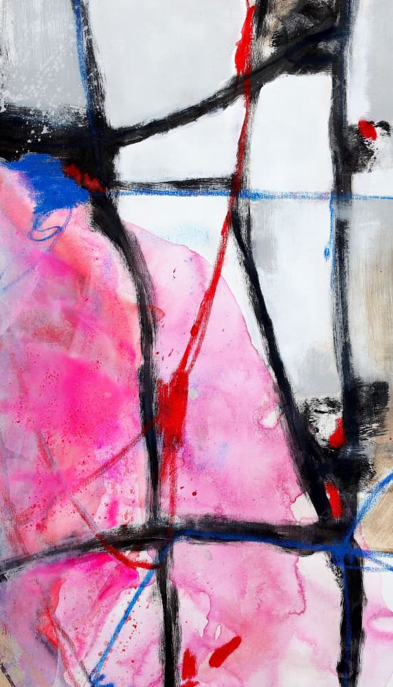 Dynamic Pink Abstraction by POOVI ART — canvas wall art