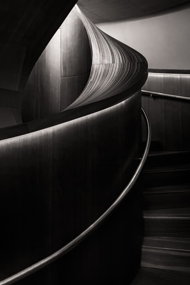 Sleek Architectural Curves by Steven Zhou — canvas wall art