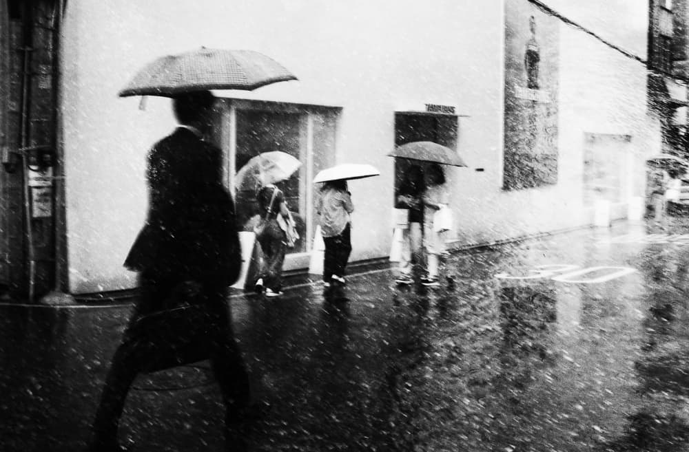 Rainy City Walk by Mi Young Choi — canvas wall art
