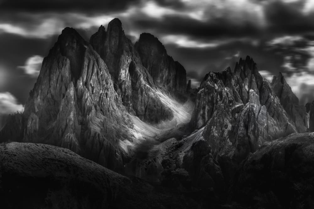 Dramatic Mountain Peaks by Rana Jabeen — canvas wall art