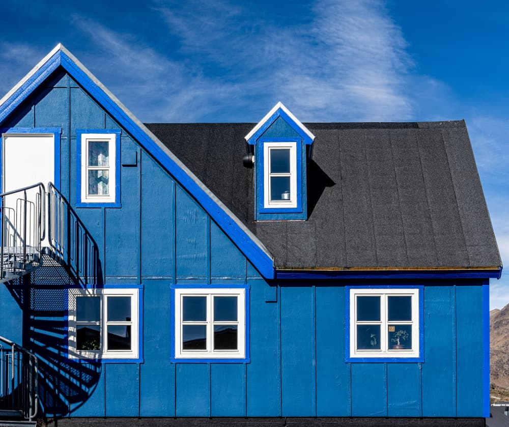 Vibrant Blue House by Raimondo Restelli — canvas wall art