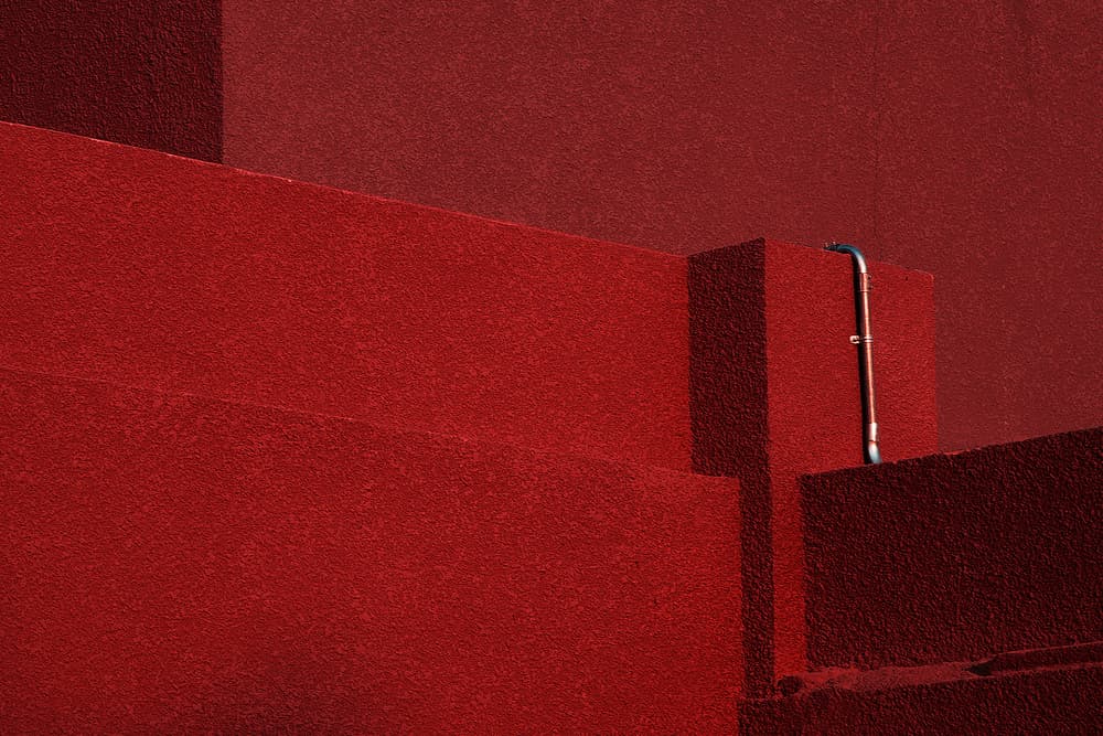 Red Geometric Forms by Ibrahim Nabeel — canvas wall art