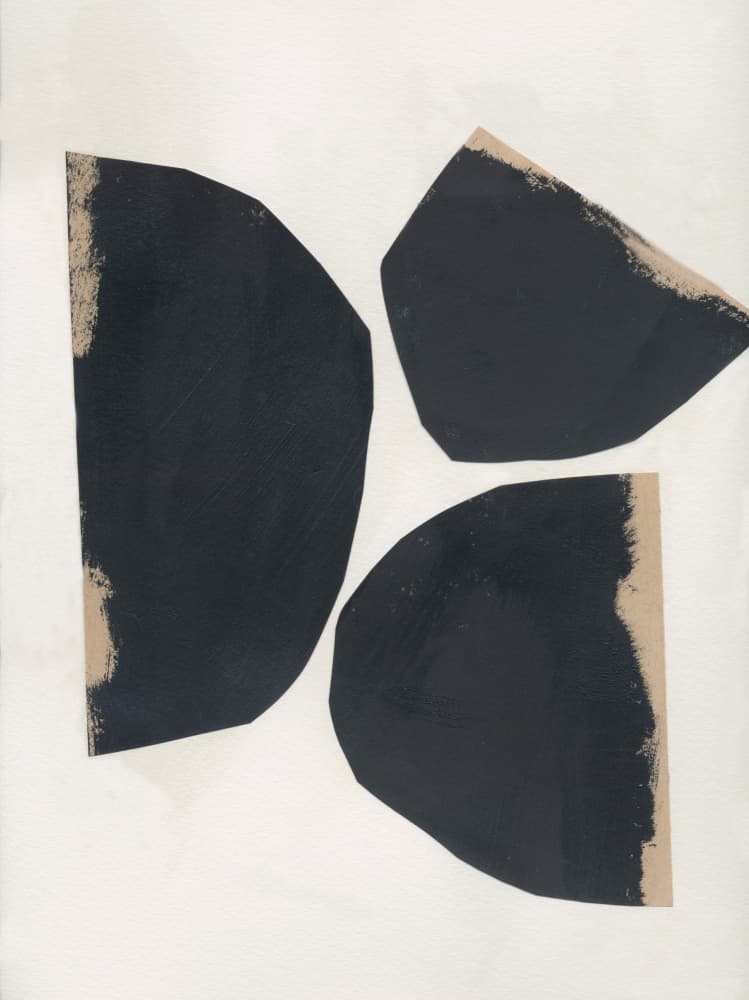 Organic Black Shapes by Bronwyn Baker — canvas wall art