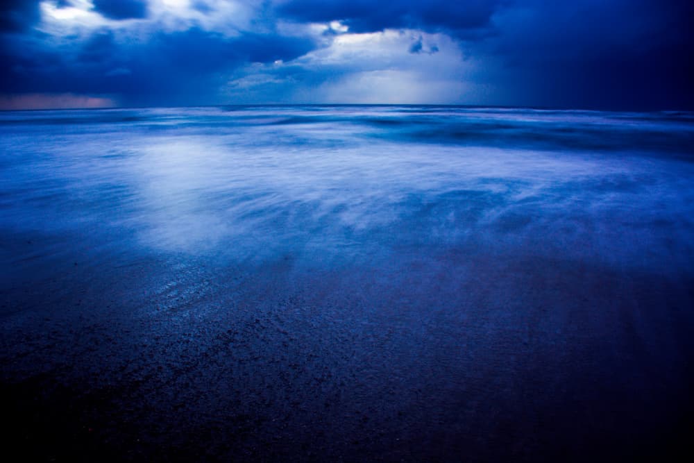 Moody Blue Seascape by Tal Paz-Fridman — canvas wall art