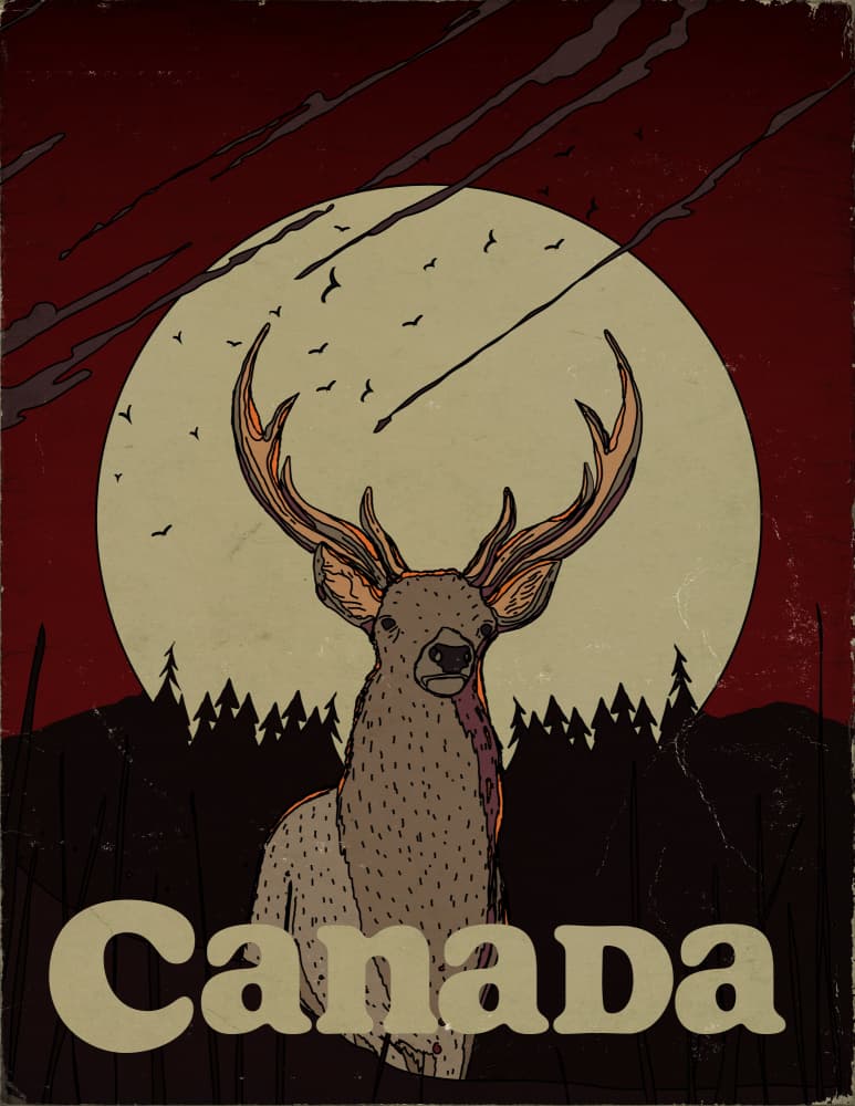 Forest Stag Canada by Nicholas — canvas wall art