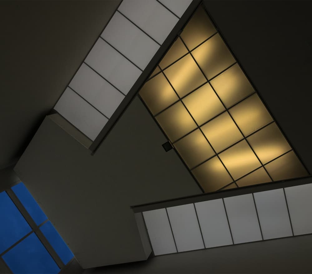 Warm Light Geometry by Jef Van den Houte — canvas wall art