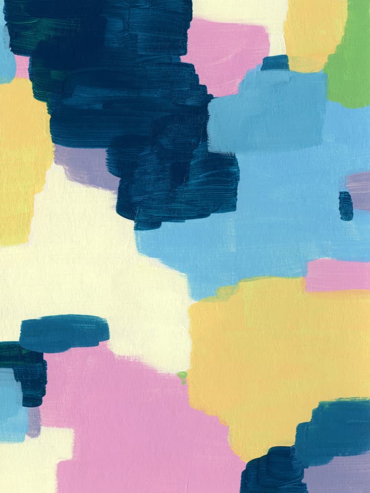 Colorful Abstract Blocks by Ejaaz Haniff — canvas wall art