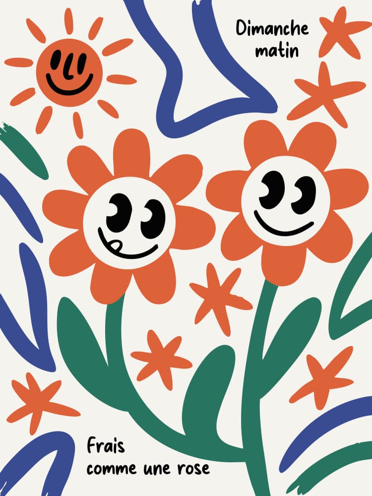Smiling Sunday Flowers by Andreas Magnusson — canvas wall art
