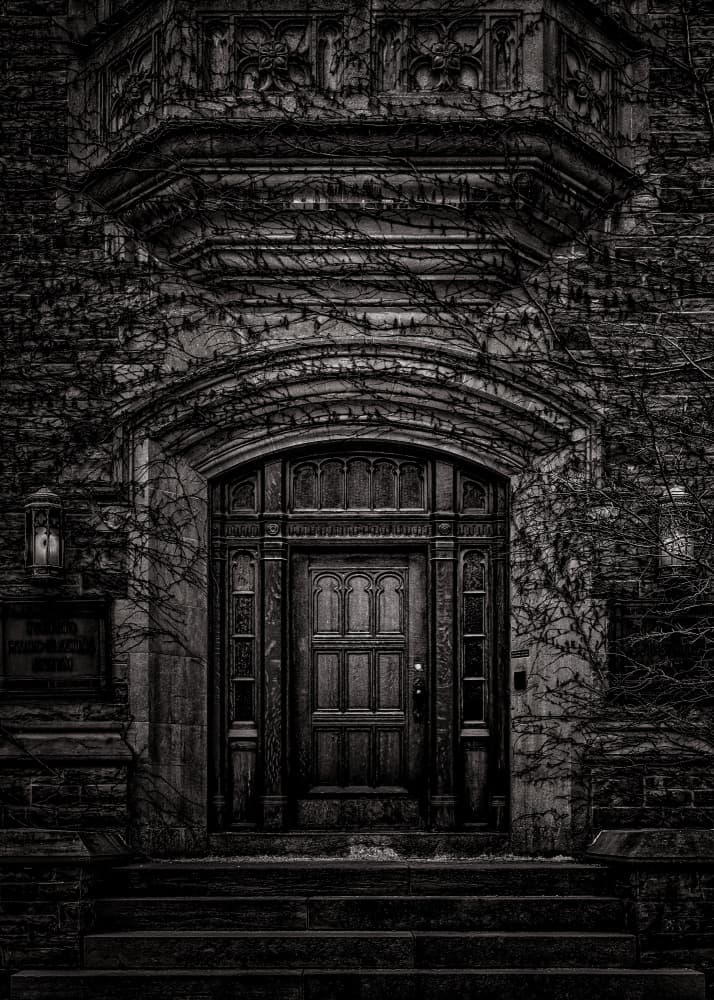 Dark Gothic Entrance by The Learning Curve Photography — canvas wall art