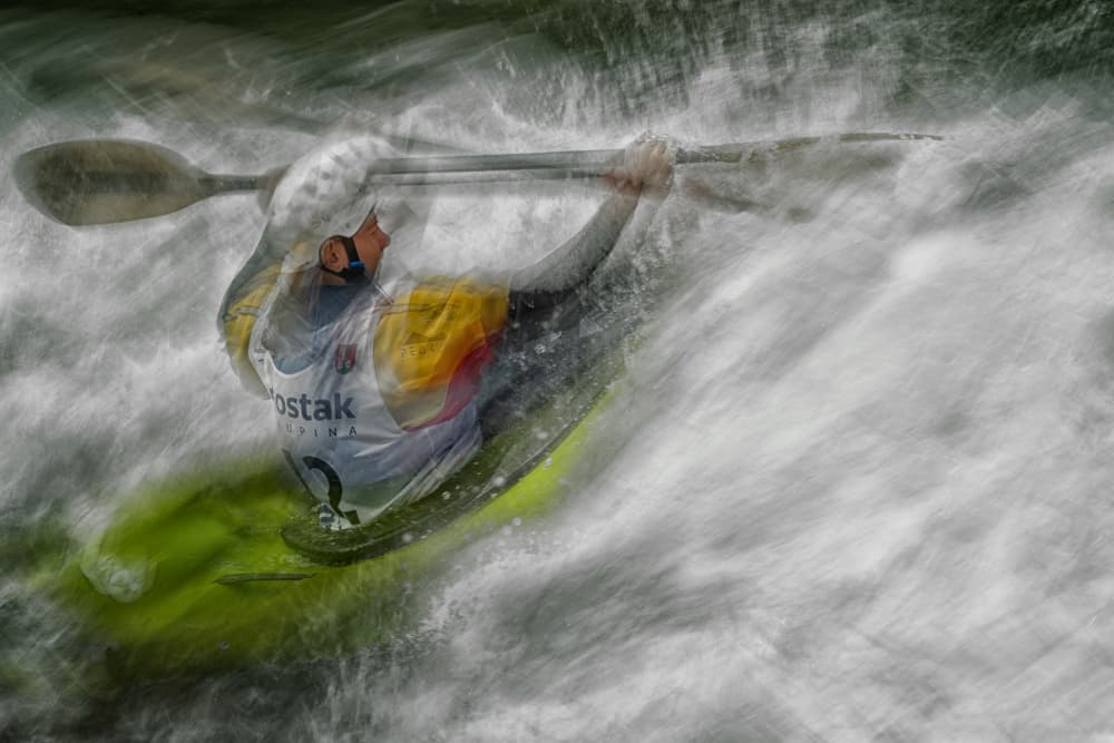 Dynamic Kayak Action by Milan Malovrh — canvas wall art