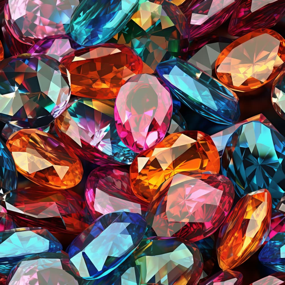 Colorful Sparkling Gems by Bilge Paksoylu — canvas wall art