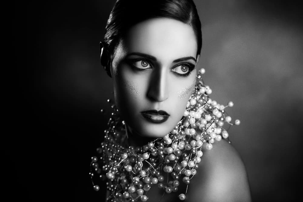 Elegant Pearl Woman by Peppe Tambè — canvas wall art