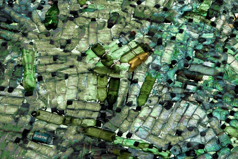 Earth's Plastic Problem by Gilbert Claes — canvas wall art