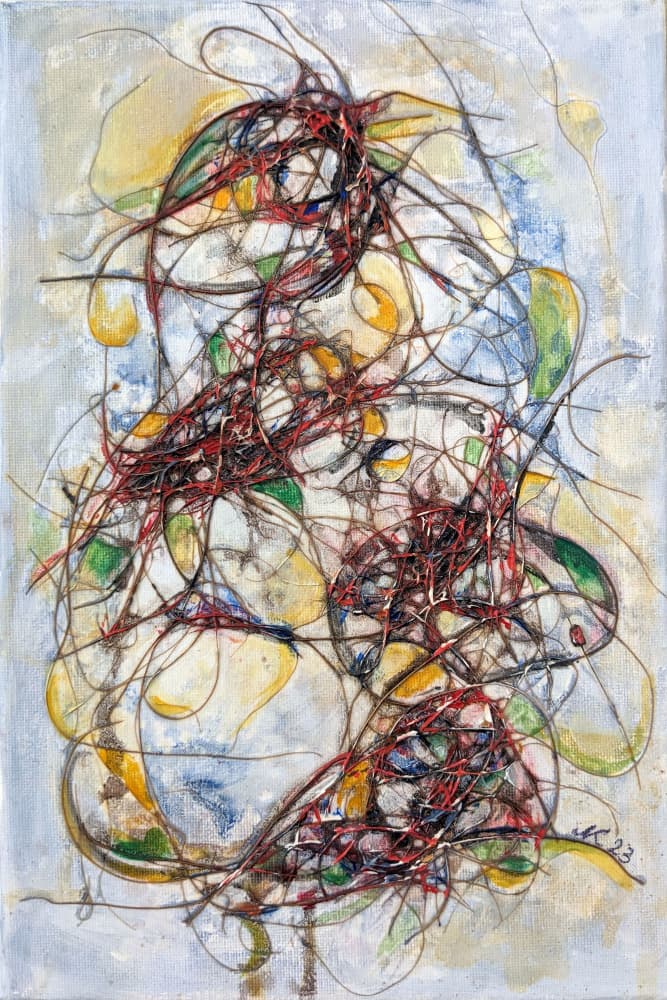 Dynamic Abstract Swirls by Lena Kolambet — canvas wall art
