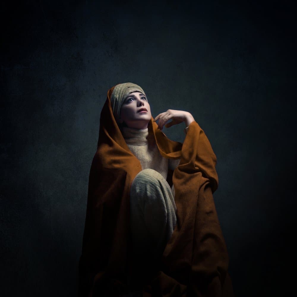 Pensive Devotion by Moein Hasheminasab — canvas wall art