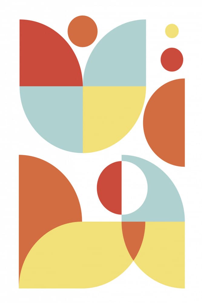 Colorful Abstract Shapes by Martina — canvas wall art