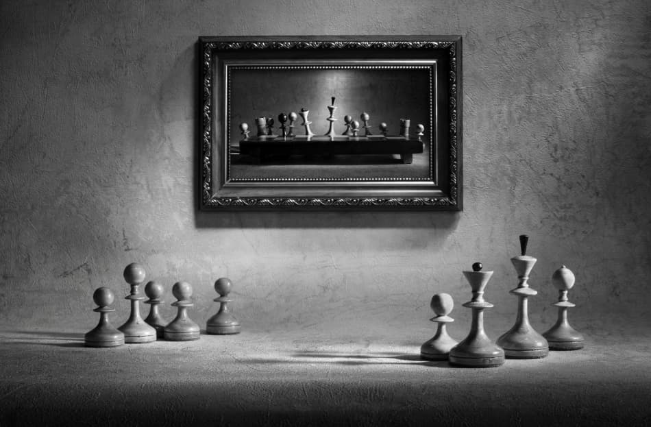 Strategic Chess Game by Victoria Glinka — canvas wall art