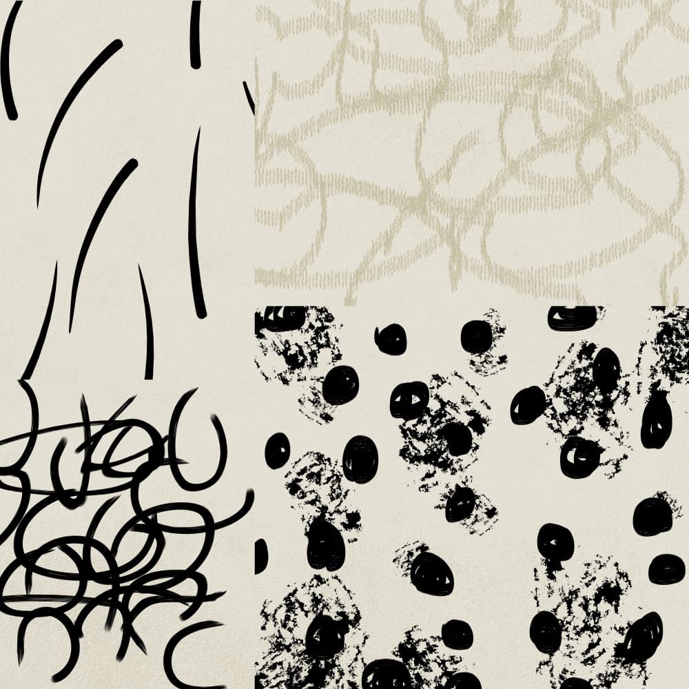 Organic Black Abstract Patterns by Imaginative — canvas wall art