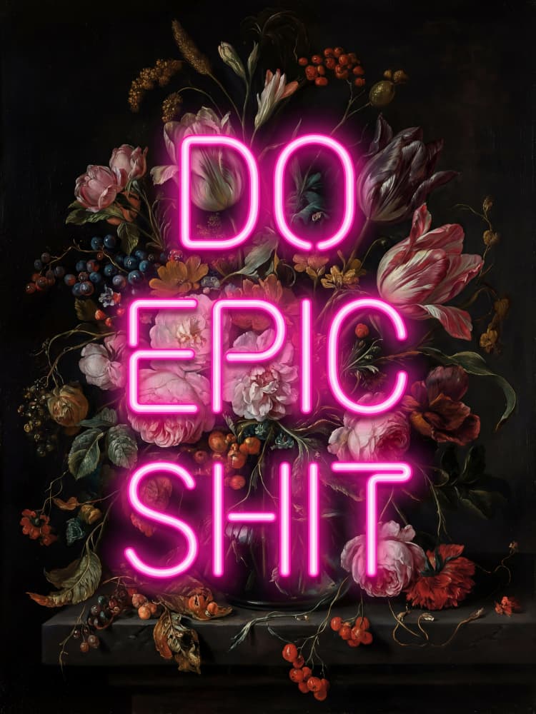 Do Epic Neon Floral by Andreas Magnusson — canvas wall art
