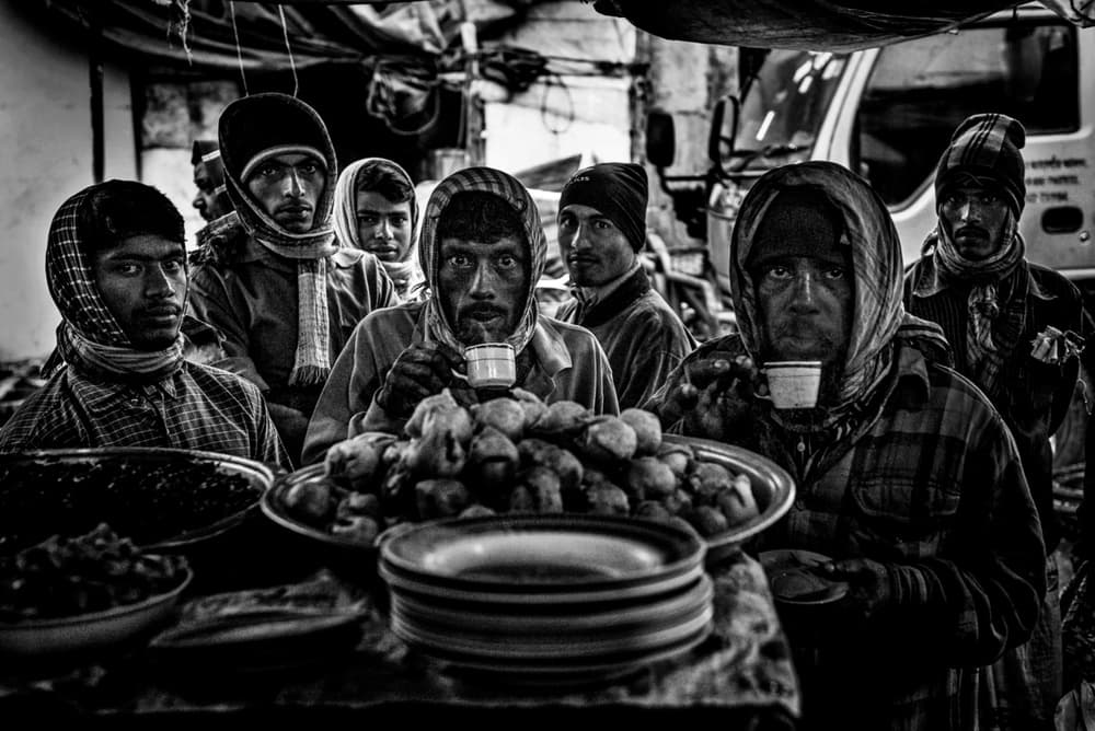 Street Market Gathering by Joxe Inazio Kuesta Garmendia — canvas wall art