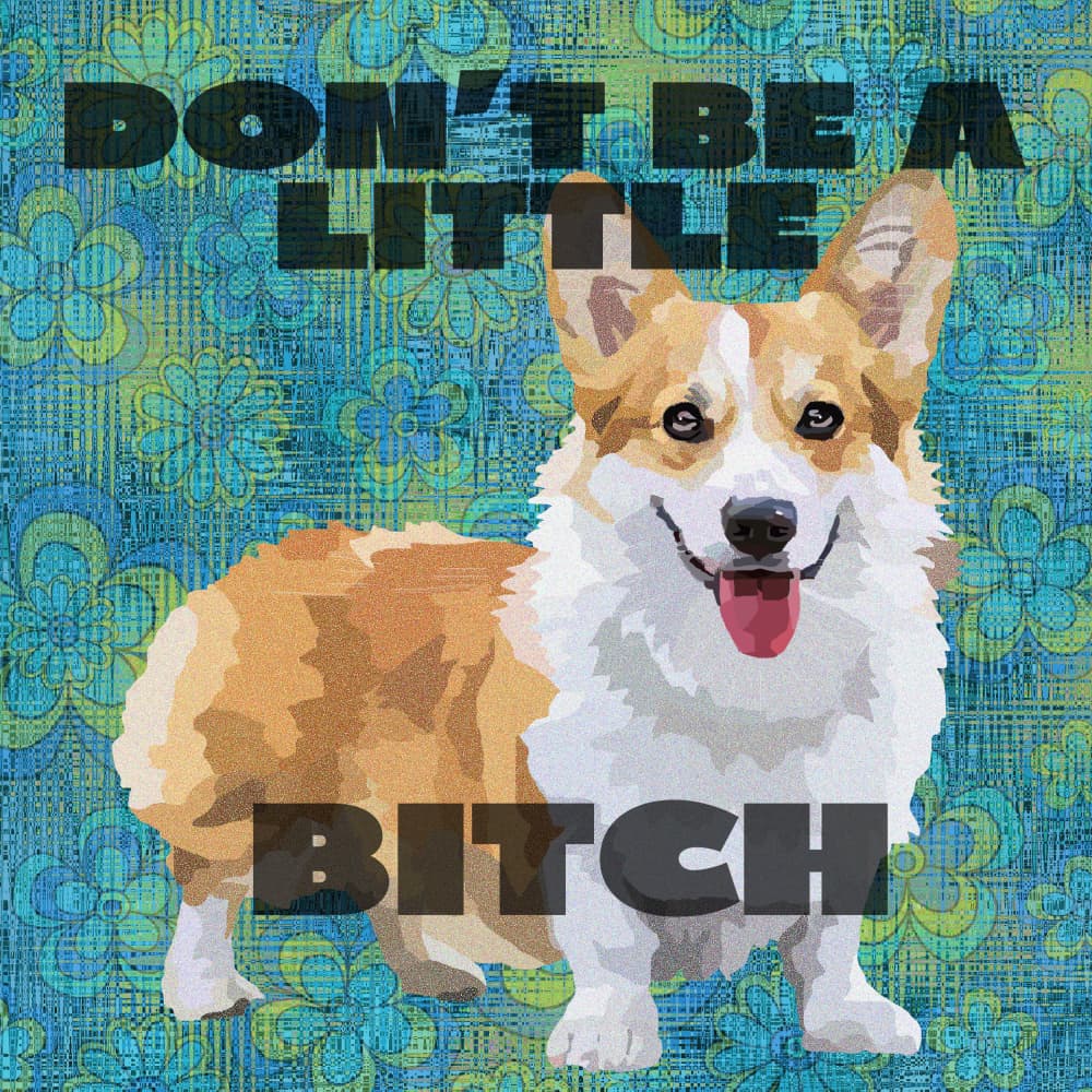 Sassy Corgi Bitch by Lynnda Rakos — canvas wall art