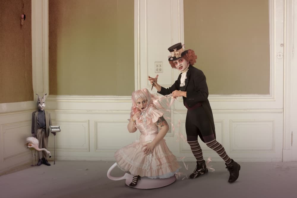 Fantasy Tea Party Drama by Christine von Diepenbroek — canvas wall art