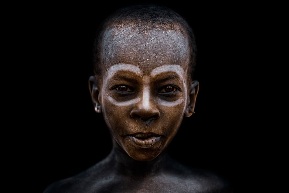 Intense Painted Face by Svetlin Yosifov — canvas wall art