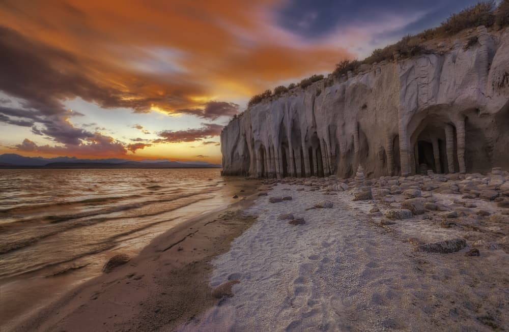 Ancient Shoreline Sunset by Jenny Qiu — canvas wall art