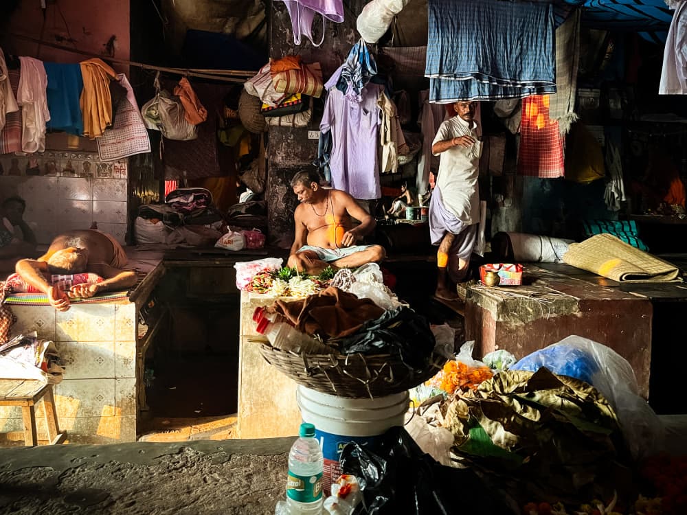 Indian Market Rituals by Subhajit Das — canvas wall art