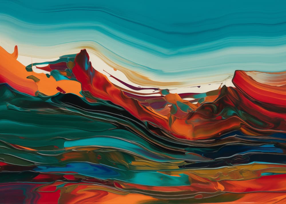 Vibrant Abstract Landscape by Andreas Magnusson — canvas wall art