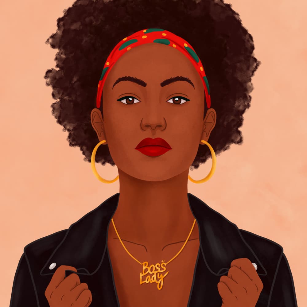 Confident Boss Lady by Petra Holíková — canvas wall art
