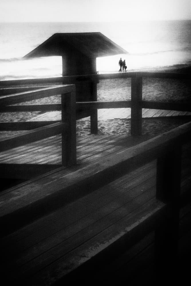 Moody Beach Boardwalk by Laura Mexia — canvas wall art