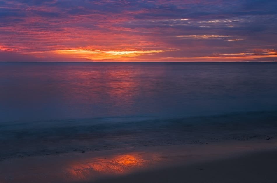 Vibrant Ocean Sunset by Karsten Wrobel — canvas wall art