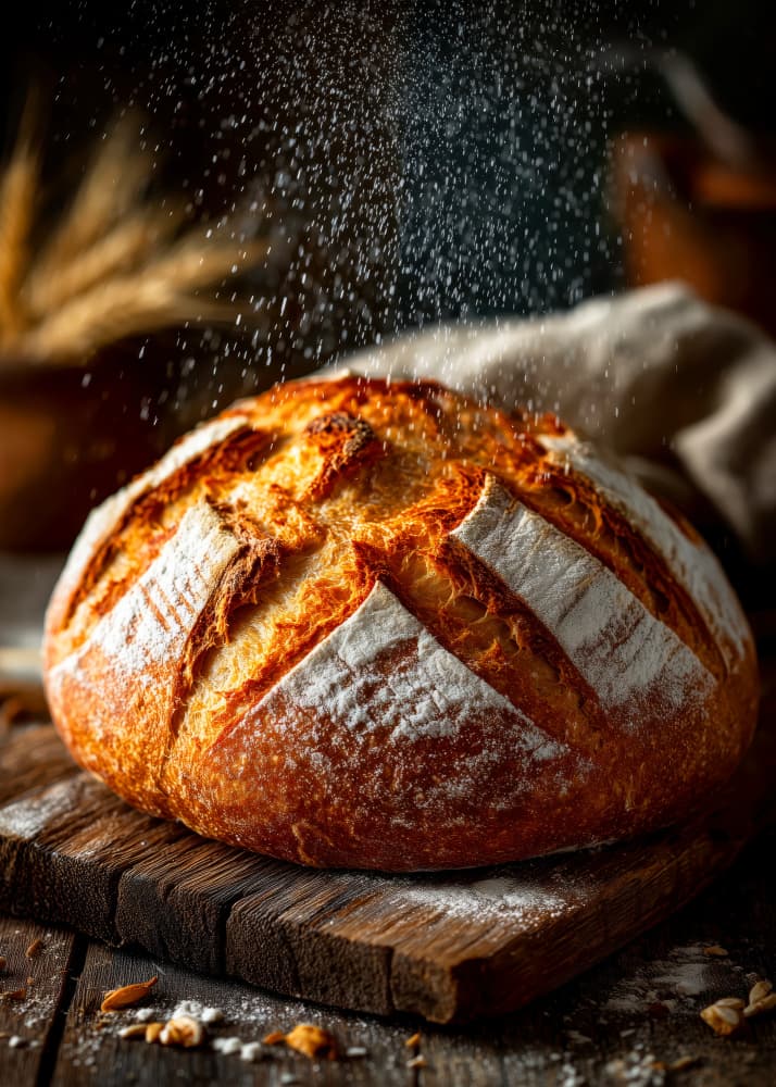 Rustic Artisan Bread by Justyna Jaszke — canvas wall art