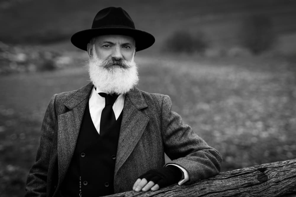 Distinguished Bearded Gentleman by Luigi Greco — canvas wall art