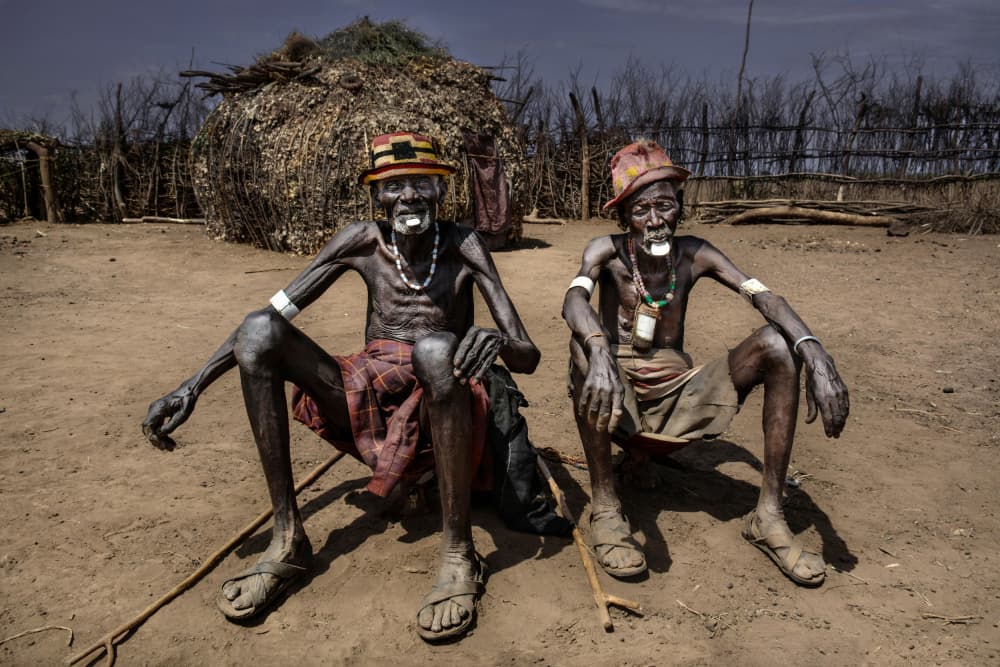 African Village Elders by Irene Perovich — canvas wall art
