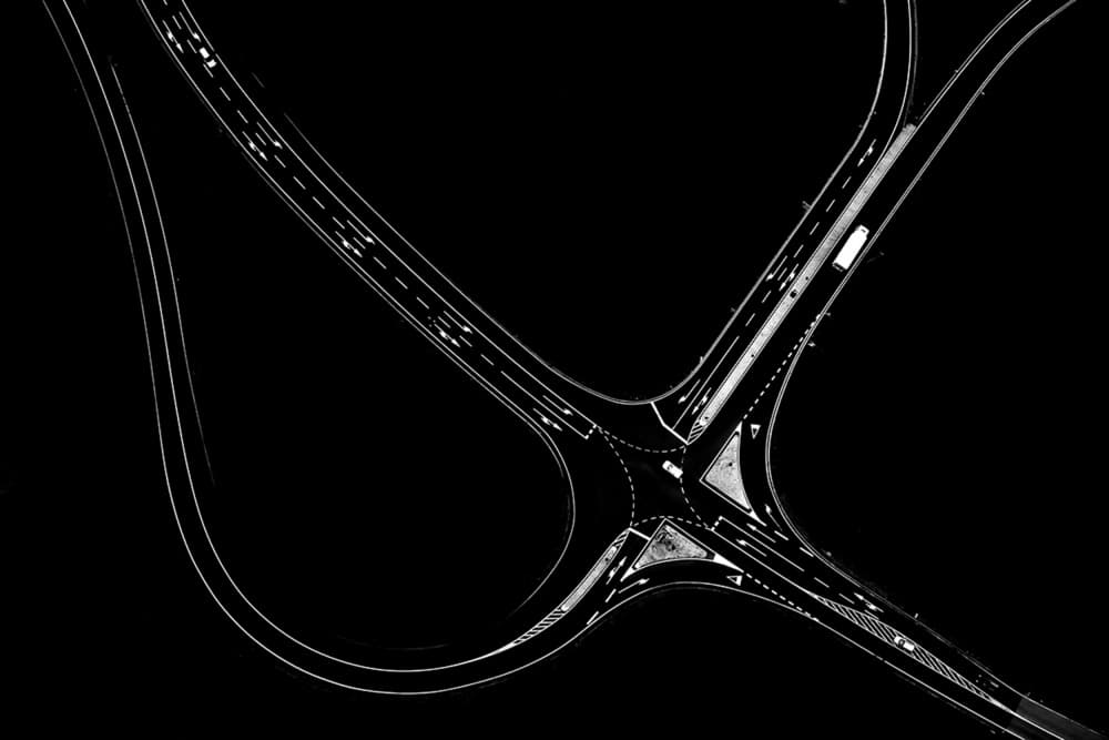 Geometric Highway Junction by Joško Šimic — canvas wall art
