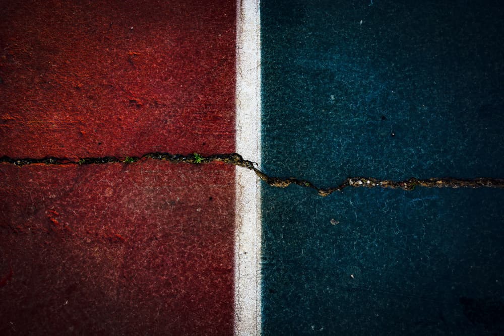Cracked Court Line by Tal Paz-Fridman — canvas wall art