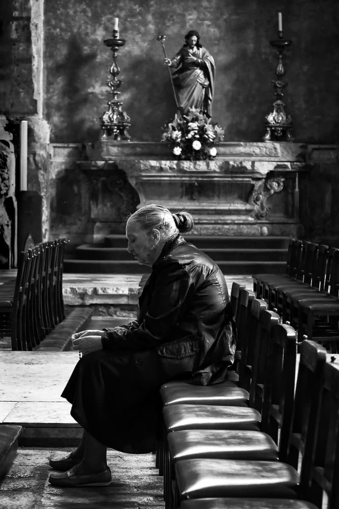 Quiet Devotion In Church by Jorge Pimenta — canvas wall art