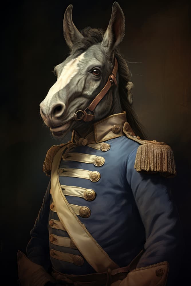 Regal Horse Portrait by Bilge Paksoylu — canvas wall art