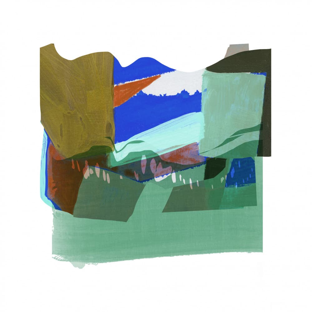 Colorful Abstract Landscape by Elaine Field — canvas wall art