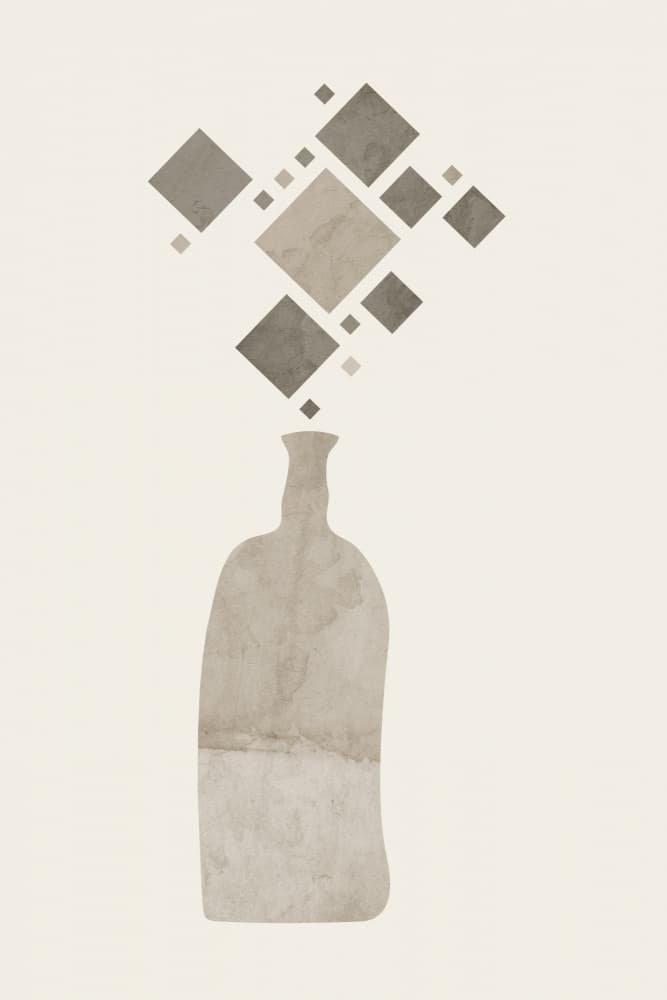 Abstract Geometric Vessel by Ema Paraschiv — canvas wall art