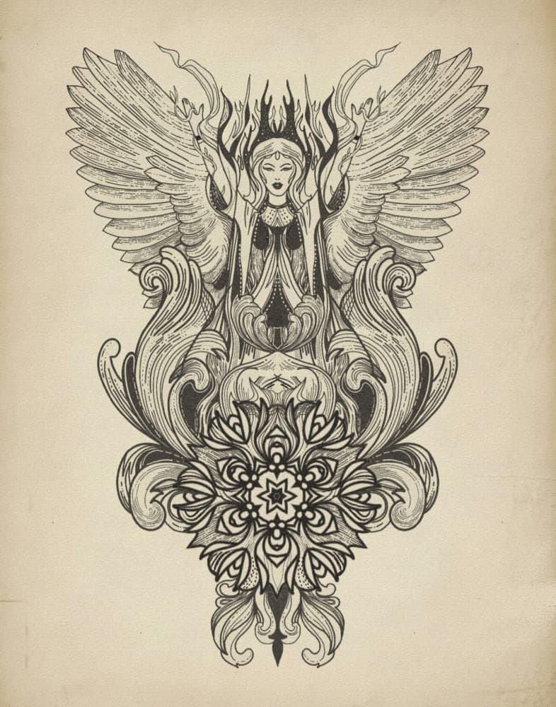 Regal Winged Goddess by Josie George — canvas wall art