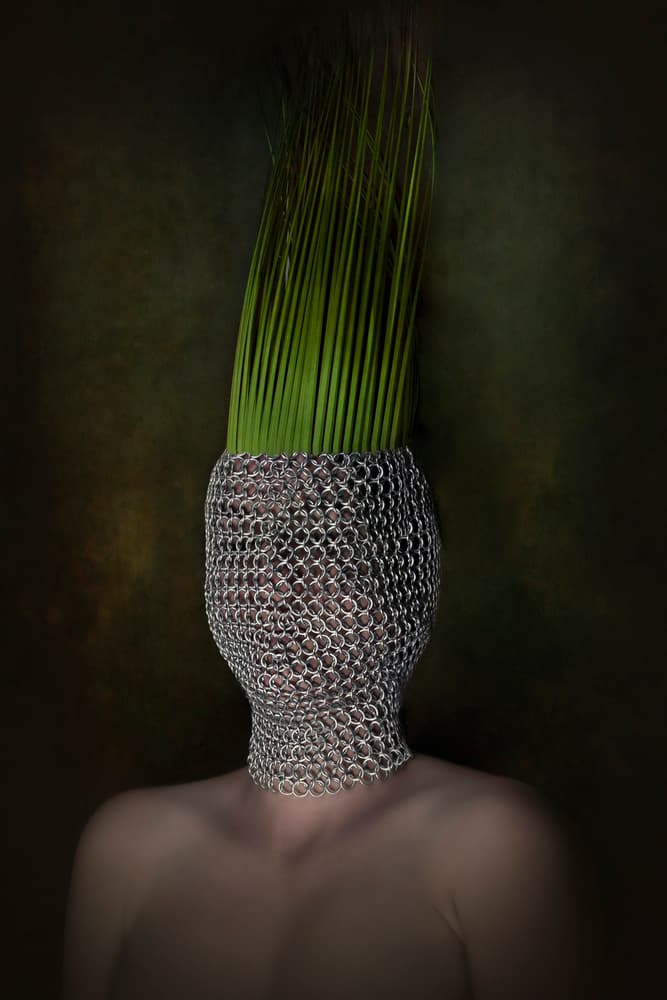 Mysterious Chainmail Portrait by Carola Kayen-Mouthaan — canvas wall art