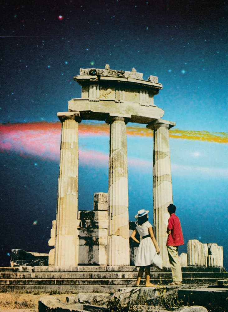 Ancient Wonders Cosmic Dream by Betty Klaasse — canvas wall art