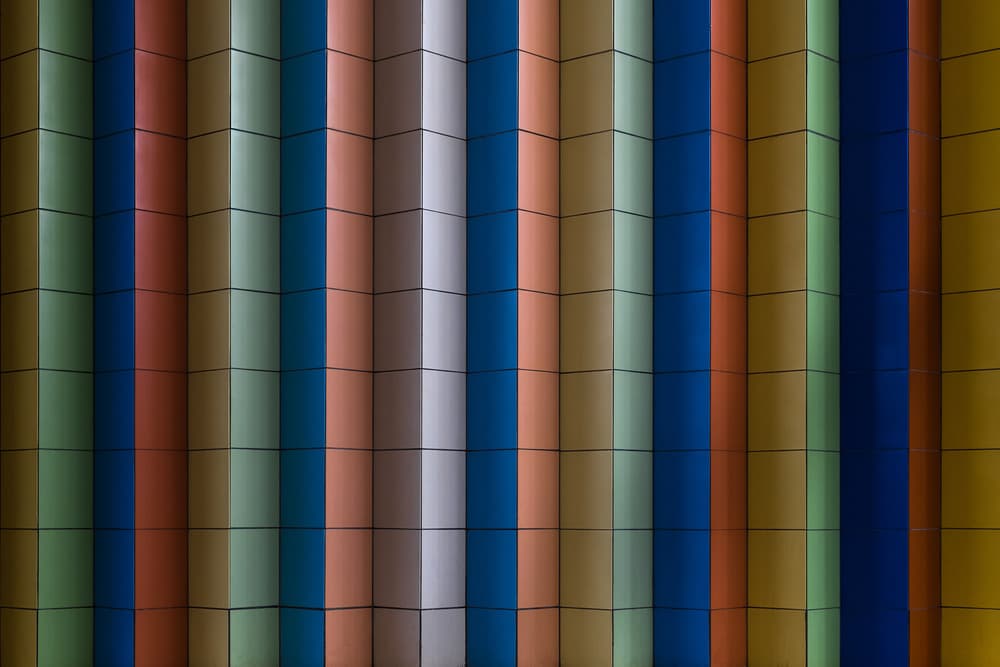 Colorful Geometric Wall by Rolf Endermann — canvas wall art